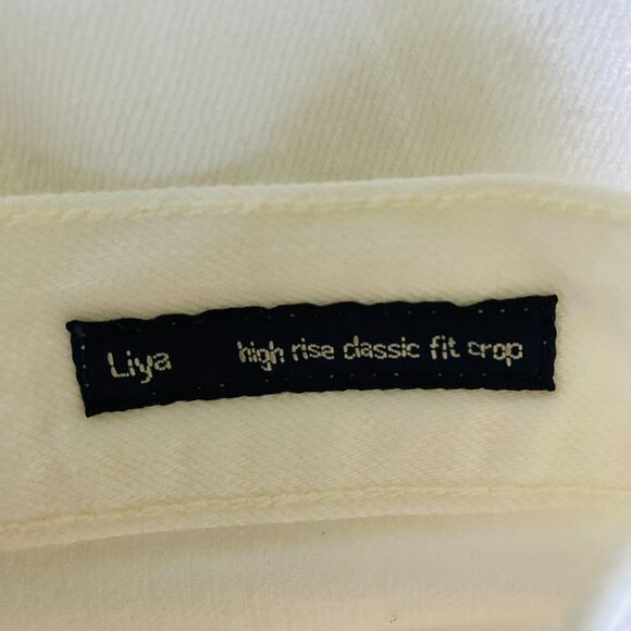 Citizens Of Humanity Liya High Rise Classic Fit Distressed White Denim Jeans 24 - Picture 11 of 13